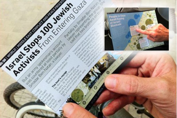 Konzept eines Papier-Tablets